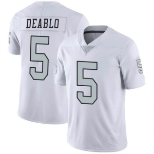 Men's Las Vegas Raiders Raiders #5 Divine Deablo White Color Rush Limited Jersey