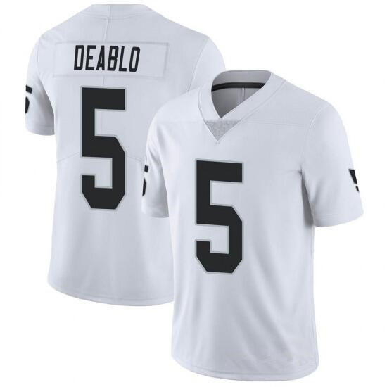 Men's Las Vegas Raiders Raiders #5 Divine Deablo White Vapor Untouchable Limited Jersey