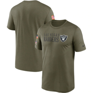 Men's Las Vegas Raiders Raiders 2022 Olive Salute To Service Legend Team T-Shirt