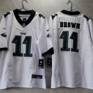 Men's Philadelphia Eagles #11 A. J. Brown White 2023 F.U.S.E. Vapor Untouchable Limited Jersey