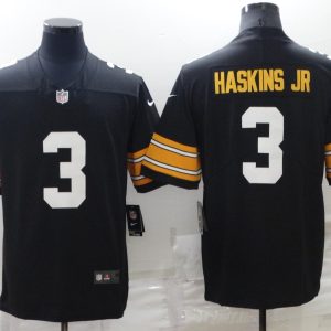 Men's Pittsburgh Steelers #3 Dwayne Haskins Jr. Black Vapor Untouchable Limited Jersey