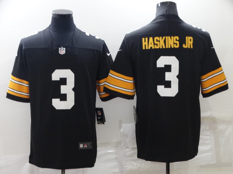 Men's Pittsburgh Steelers #3 Dwayne Haskins Jr. Black Vapor Untouchable Limited Jersey