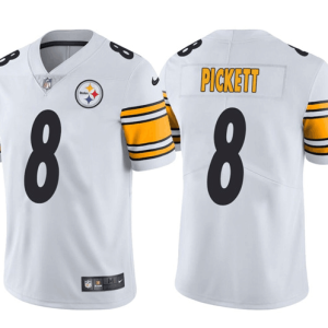 Men's Pittsburgh Steelers #8 Kenny Pickett 2022 White Vapor Untouchable Limited Jersey