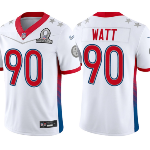 Men's Pittsburgh Steelers #90 T.J. Watt 2022 White Pro Bowl Jersey