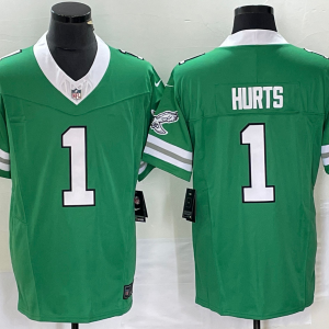 Men's Philadelphia Eagles #1 Jalen Hurts Green 2023 F.U.S.E. Vapor Untouchable Limited Jersey