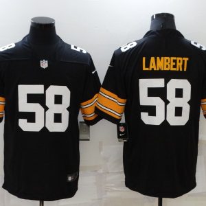 Copy Men's Pittsburgh Steelers #58 Lambert Black Vapor Untouchable Limited Jersey