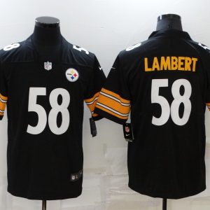 Men's Pittsburgh Steelers #58 Lambert Black Vapor Untouchable Limited Jersey