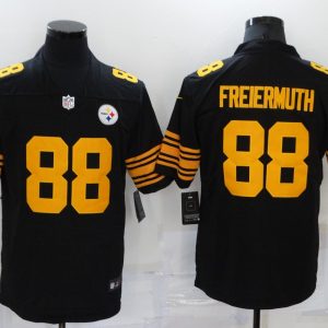 Men's Pittsburgh Steelers #88 Freiermuth Black Color Rush Limited Jersey