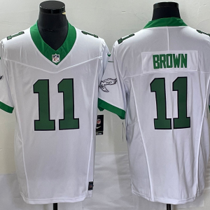 Men's Philadelphia Eagles #11 A. J. Brown White 2023 F.U.S.E. Vapor Limited Jersey
