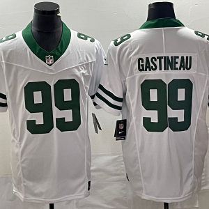 Men's Philadelphia Eagles #99 Gastineau White 2023 F.U.S.E. Vapor Limited With C Patch Jersey
