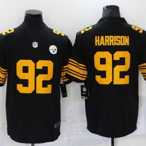 Men's Pittsburgh Steelers #92 Harrison Black 2021 Color Rush Limited Jersey