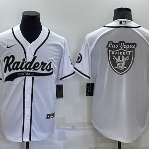 Men's Las Vegas Raiders Raiders Blank White Baseball Jersey