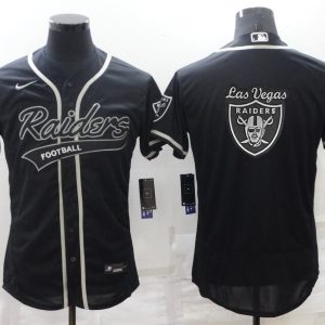 Men's Las Vegas Raiders Raiders Blank Black Flex Base Elite Jersey
