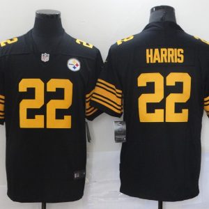 Men's Pittsburgh Steelers #22 Najee Harris Black 2021 Color Rush Limited Jersey