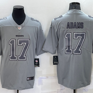 Men's Las Vegas Raiders Raiders #17 Davante Adams Grey Atmosphere Fashion Limited Jersey