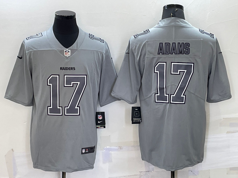 Men's Las Vegas Raiders Raiders #17 Davante Adams Grey Atmosphere Fashion Limited Jersey