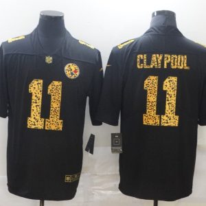 Men's Pittsburgh Steelers #11 Claypool Black Leopard Limited Jersey