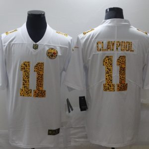 Men's Pittsburgh Steelers #11 Claypool White Leopard Limited Jersey