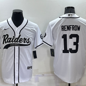 Men's Las Vegas Raiders Raiders #13 Hunter Renfrow White Baseball Jersey