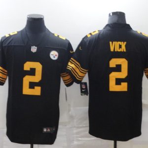 Men's Pittsburgh Steelers #2 Vick Black Color Rush Limited Jersey