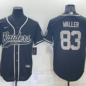 Men's Las Vegas Raiders Raiders #83 Darren Waller Black Baseball Jersey