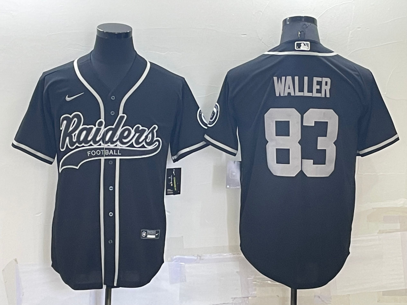 Men's Las Vegas Raiders Raiders #83 Darren Waller Black Baseball Jersey