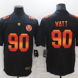 Men's Pittsburgh Steelers #90 T.J. Watt 2020 Black Fashion Limited Jersey