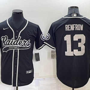 Men's Las Vegas Raiders Raiders #13 Hunter Renfrow Black Baseball Jersey