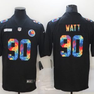 Men's Pittsburgh Steelers #90 T. J. Watt 2020 Black Crucial Catch Limited Jersey