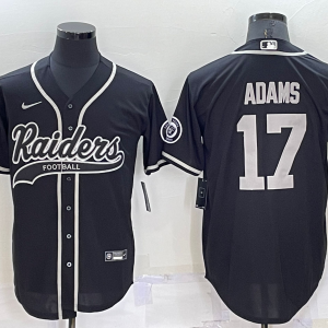 Men's Las Vegas Raiders Raiders #17 Davante Adams Black Baseball Jersey