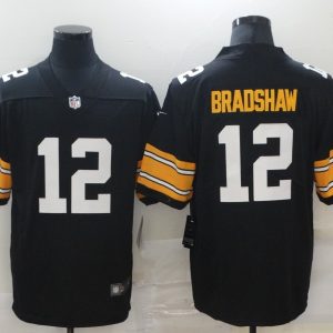 Mens's Pittsburgh Steelers #12 Bradshaw Black Vapor Untouchable Limited Jersey