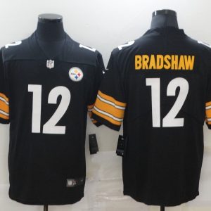 Mens's Pittsburgh Steelers #12 Bradshaw Black Vapor Untouchable Limited Jersey