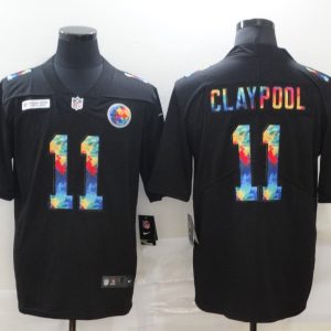 Men's Pittsburgh Steelers #11 Chase Claypool 2020 Black Crucial Catch Limited Jersey