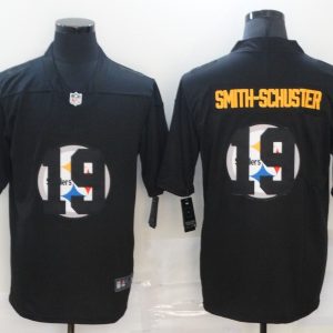 Men's Pittsburgh Steelers #19 JuJu Smith-Schuster Black Shadow Logo Limited Jersey