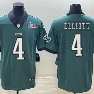 Men's Philadelphia Eagles #4 Jake Elliott Green Super Bowl LVII Patch Vapor Untouchable Limited Jersey