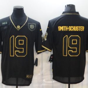 Men's Pittsburgh Steelers #19 JuJu Smith-Schuster Black/Gold Salute To Service Limited Jersey