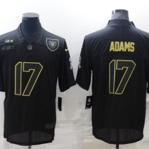 Men's Las Vegas Raiders Raiders #17 Davante Adams Black Salute To Service Limited Jersey