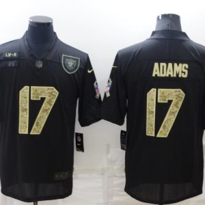 Men's Las Vegas Raiders Raiders #17 Davante Adams Black Camo Salute To Service Limited Jersey
