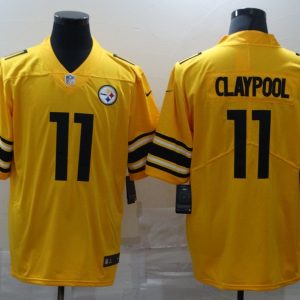 Men's Pittsburgh Steelers #11 Chase Claypool Gold Inverted Legend NFL Jersey