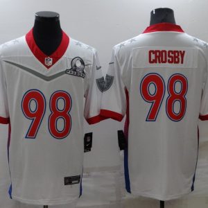 Men's Las Vegas Raiders Raiders #98 Maxx Crosby 2022 White Pro Bowl Jersey