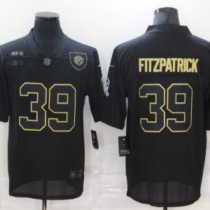 Men's Pittsburgh Steelers #39 Minkah Fitzpatrick 2020 Black Salute To Service Limited Jersey