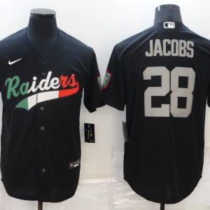 Men's Las Vegas Raiders Raiders #28 Josh Jacobs Black Mexico Limited Jersey