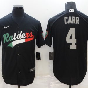 Men's Las Vegas Raiders Raiders #4 Derek Carr Black Mexico Limited Jersey