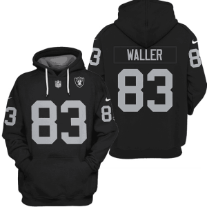 Men's Las Vegas Raiders Raiders #83 Darren Waller 2021 Black Pullover Hoodie