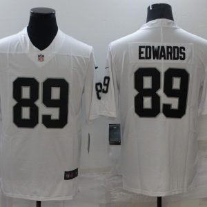 Men's Las Vegas Raiders Raiders #89 Edwards White Vapor Limited Jersey