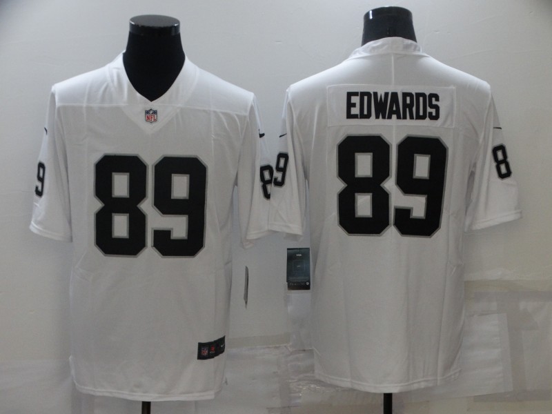 Men's Las Vegas Raiders Raiders #89 Edwards White Vapor Limited Jersey