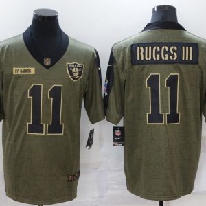 Men's Las Vegas Raiders Raiders #11 Henry Ruggs III 2021 Olive Salute To Service Limited Jersey