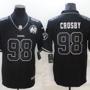 Men's Las Vegas Raiders Raiders #98 Maxx Crosby Black Shadow Vapor Limited Jersey