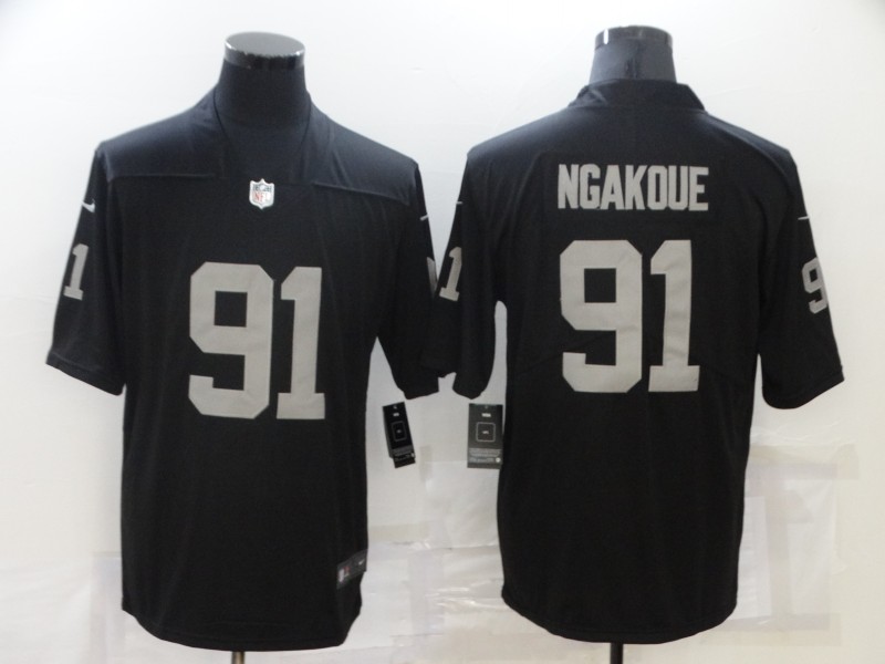 Men's Las Vegas Raiders Raiders #91 Ngakoue Black Vapor Limited Jersey