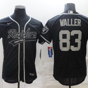Men's Raiders #83 Darren Waller Black Flex Base Elite Jersey